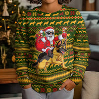 Awesome German Shepherd Dog Santa Claus Christmas Kid Ugly Christmas Sweater Xmas Holiday Patterns - Wonder Print Shop