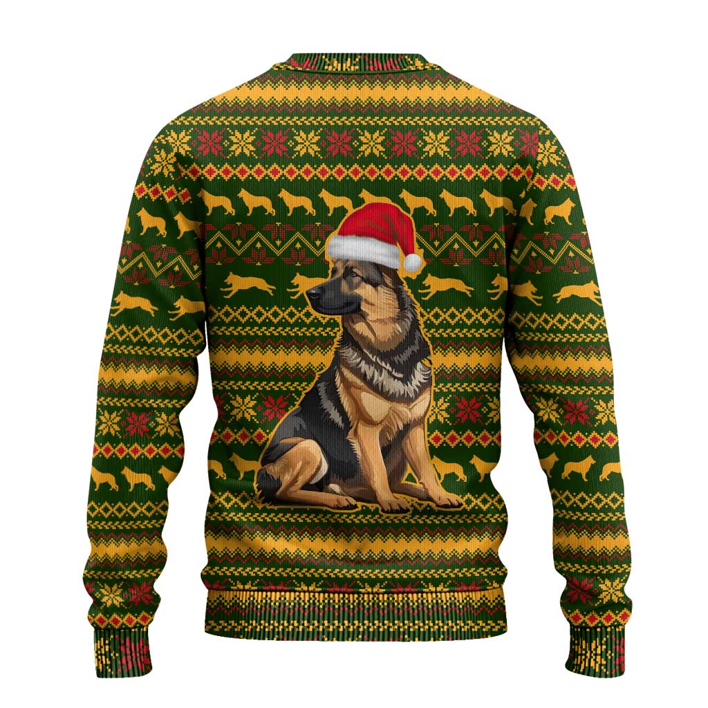 Awesome German Shepherd Dog Santa Claus Christmas Ugly Christmas Sweater Xmas Holiday Patterns - Wonder Print Shop