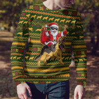 Awesome German Shepherd Dog Santa Claus Christmas Ugly Christmas Sweater Xmas Holiday Patterns - Wonder Print Shop