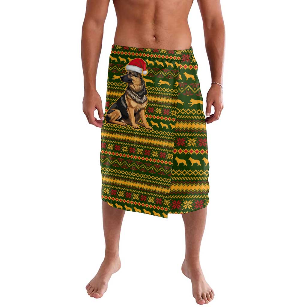 Awesome German Shepherd Dog Santa Claus Christmas Lavalava Xmas Holiday Patterns - Wonder Print Shop