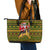 Awesome German Shepherd Dog Santa Claus Christmas Leather Tote Bag Xmas Holiday Patterns - Wonder Print Shop