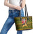 Awesome German Shepherd Dog Santa Claus Christmas Leather Tote Bag Xmas Holiday Patterns - Wonder Print Shop