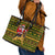 Awesome German Shepherd Dog Santa Claus Christmas Leather Tote Bag Xmas Holiday Patterns - Wonder Print Shop