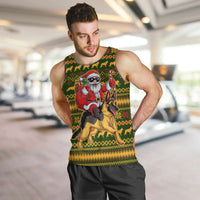 Awesome German Shepherd Dog Santa Claus Christmas Men Tank Top Xmas Holiday Patterns - Wonder Print Shop