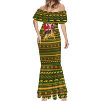 Awesome German Shepherd Dog Santa Claus Christmas Mermaid Dress Xmas Holiday Patterns - Wonder Print Shop