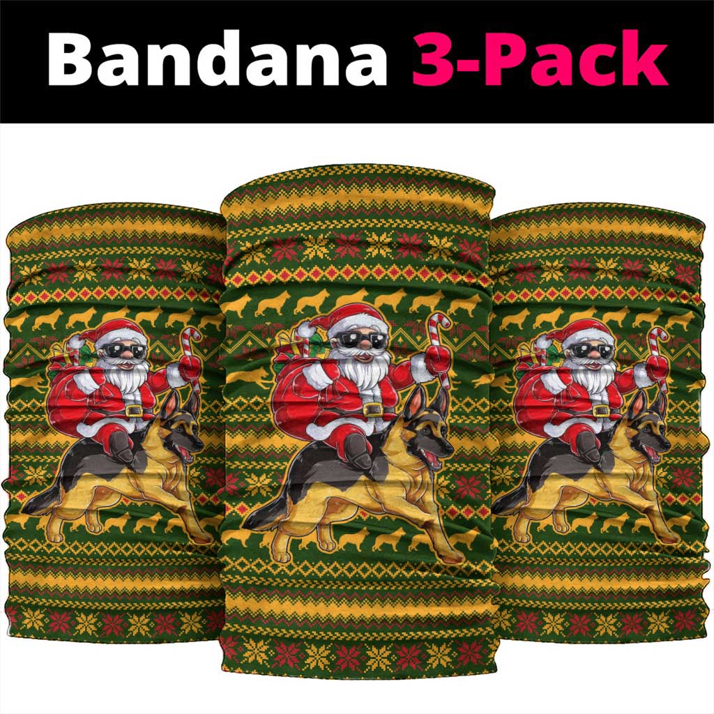 Awesome German Shepherd Dog Santa Claus Christmas Neck Gaiter Xmas Holiday Patterns - Wonder Print Shop