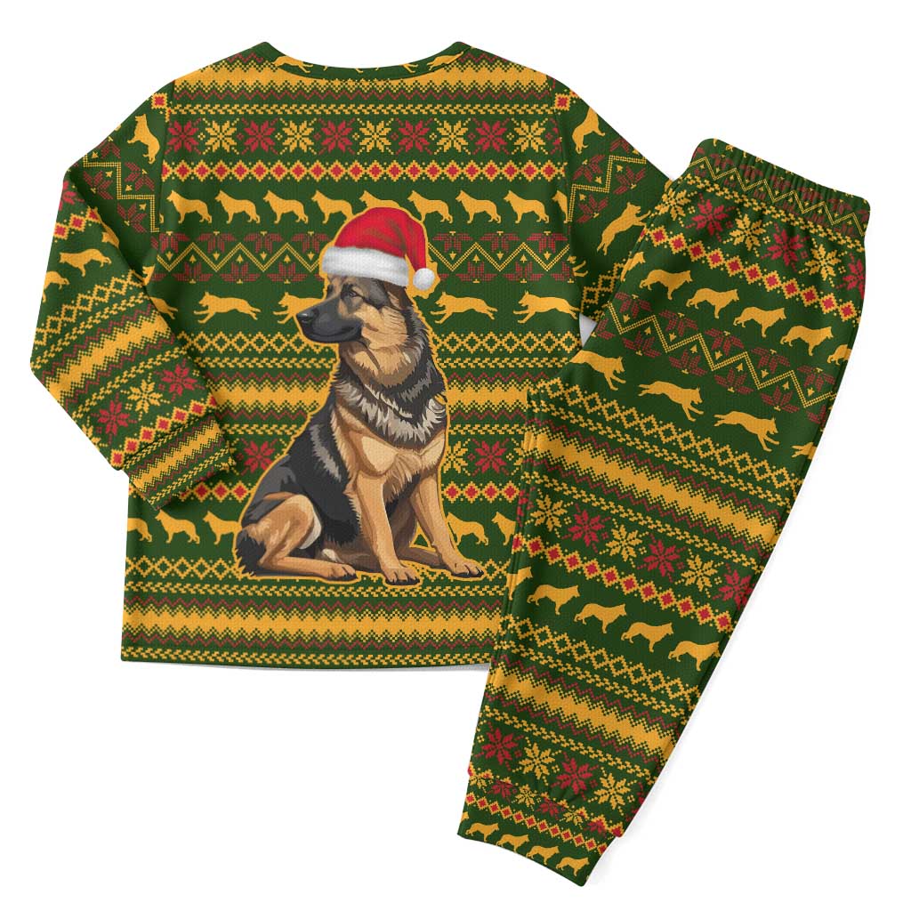 Awesome German Shepherd Dog Santa Claus Christmas Pajama Set Xmas Holiday Patterns - Wonder Print Shop