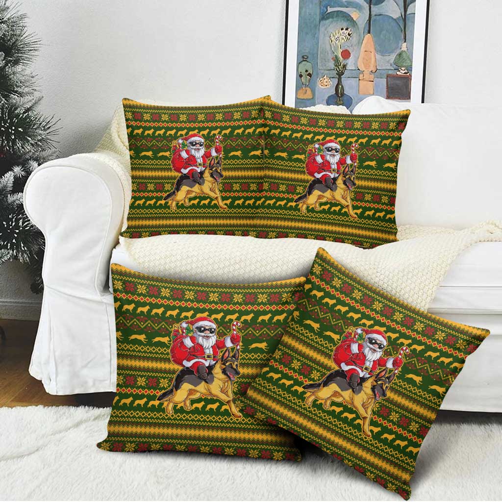 Awesome German Shepherd Dog Santa Claus Christmas Pillow Cover Xmas Holiday Patterns - Wonder Print Shop