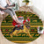 Awesome German Shepherd Dog Santa Claus Christmas Round Carpet Xmas Holiday Patterns - Wonder Print Shop