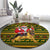 Awesome German Shepherd Dog Santa Claus Christmas Round Carpet Xmas Holiday Patterns - Wonder Print Shop
