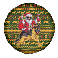 Awesome German Shepherd Dog Santa Claus Christmas Spare Tire Cover Xmas Holiday Patterns - Wonder Print Shop