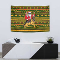 Awesome German Shepherd Dog Santa Claus Christmas Tapestry Xmas Holiday Patterns - Wonder Print Shop