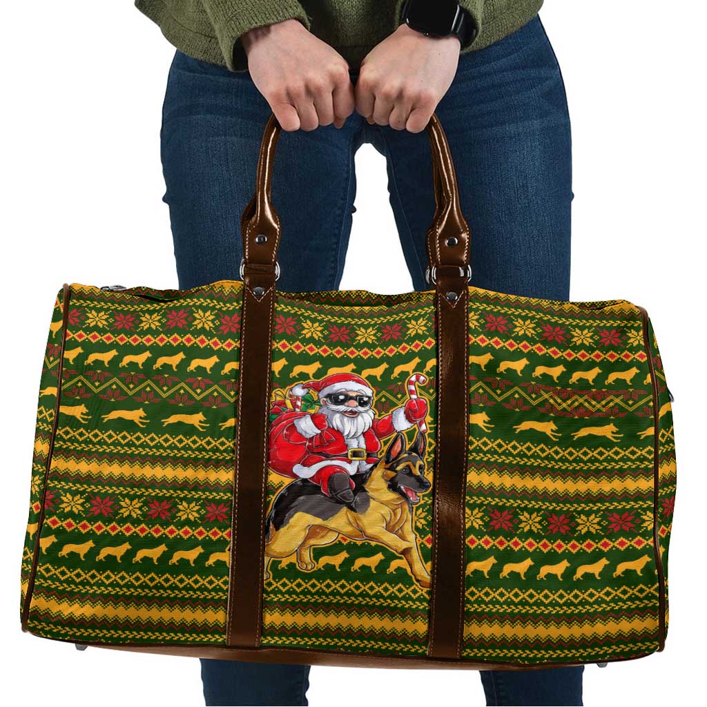 Awesome German Shepherd Dog Santa Claus Christmas Travel Bag Xmas Holiday Patterns - Wonder Print Shop