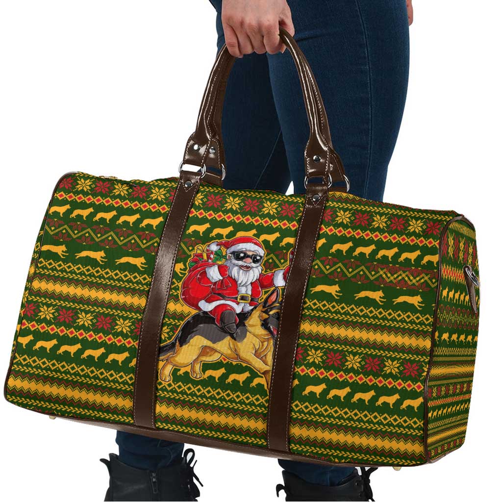 Awesome German Shepherd Dog Santa Claus Christmas Travel Bag Xmas Holiday Patterns - Wonder Print Shop