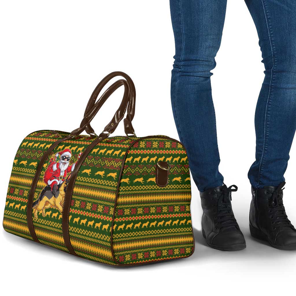 Awesome German Shepherd Dog Santa Claus Christmas Travel Bag Xmas Holiday Patterns - Wonder Print Shop