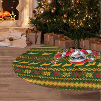Awesome German Shepherd Dog Santa Claus Christmas Tree Skirt Xmas Holiday Patterns - Wonder Print Shop