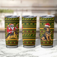 Awesome German Shepherd Dog Santa Claus Christmas Tumbler Cup Xmas Holiday Patterns - Wonder Print Shop