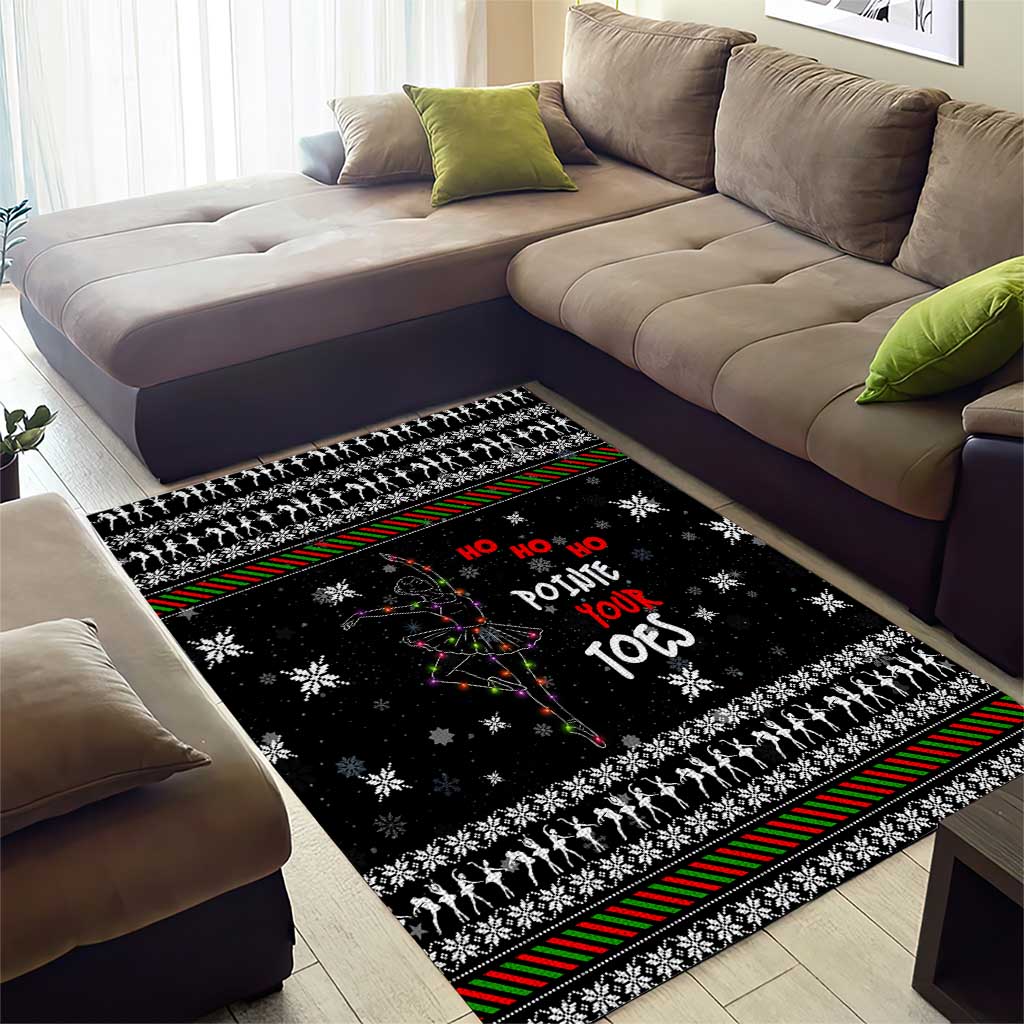 Ballet Pointe Christmas Design Area Rug Xmas Holiday Patterns - Wonder Print Shop