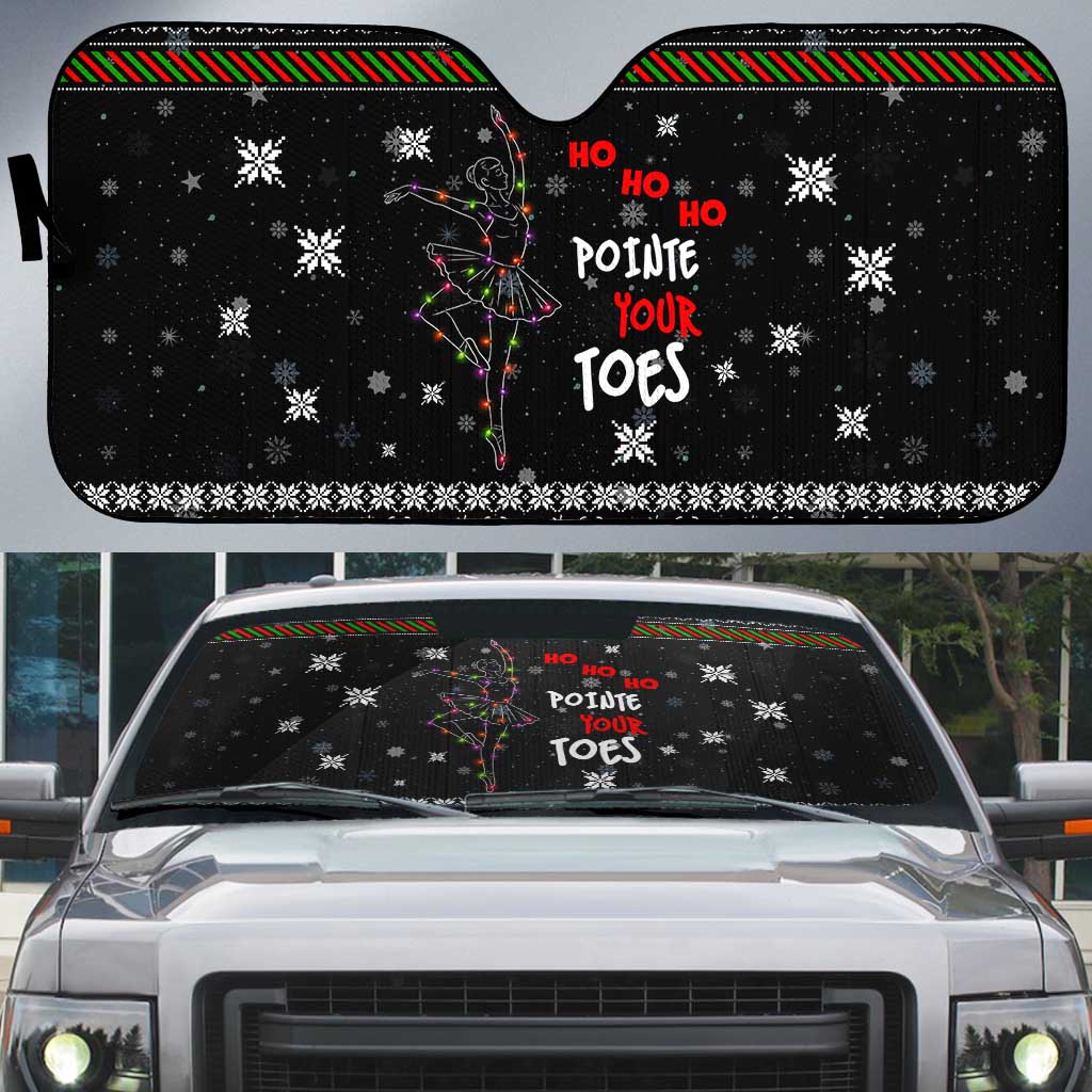 Ballet Pointe Christmas Design Auto Sun Shade Xmas Holiday Patterns - Wonder Print Shop