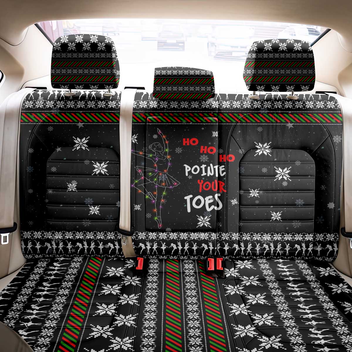 Ballet Pointe Christmas Design Back Car Seat Cover Xmas Holiday Patterns - Wonder Print Shop