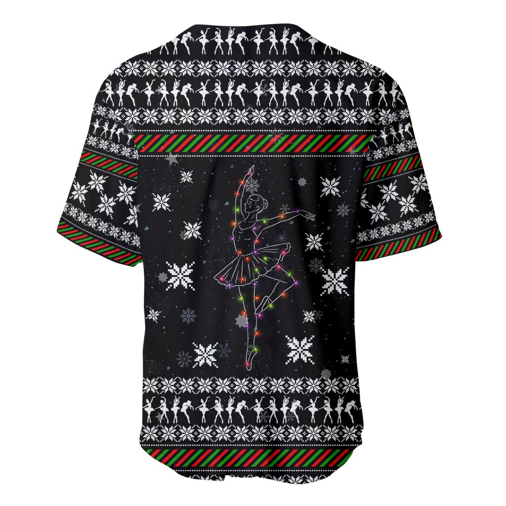 Ballet Pointe Christmas Design Baseball Jersey Xmas Holiday Patterns - Wonder Print Shop