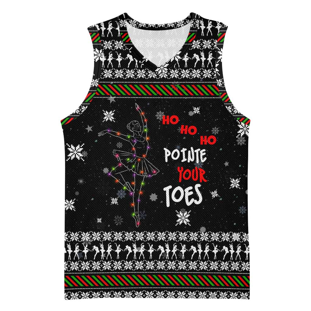 Ballet Pointe Christmas Design Basketball Jersey Xmas Holiday Patterns - Wonder Print Shop