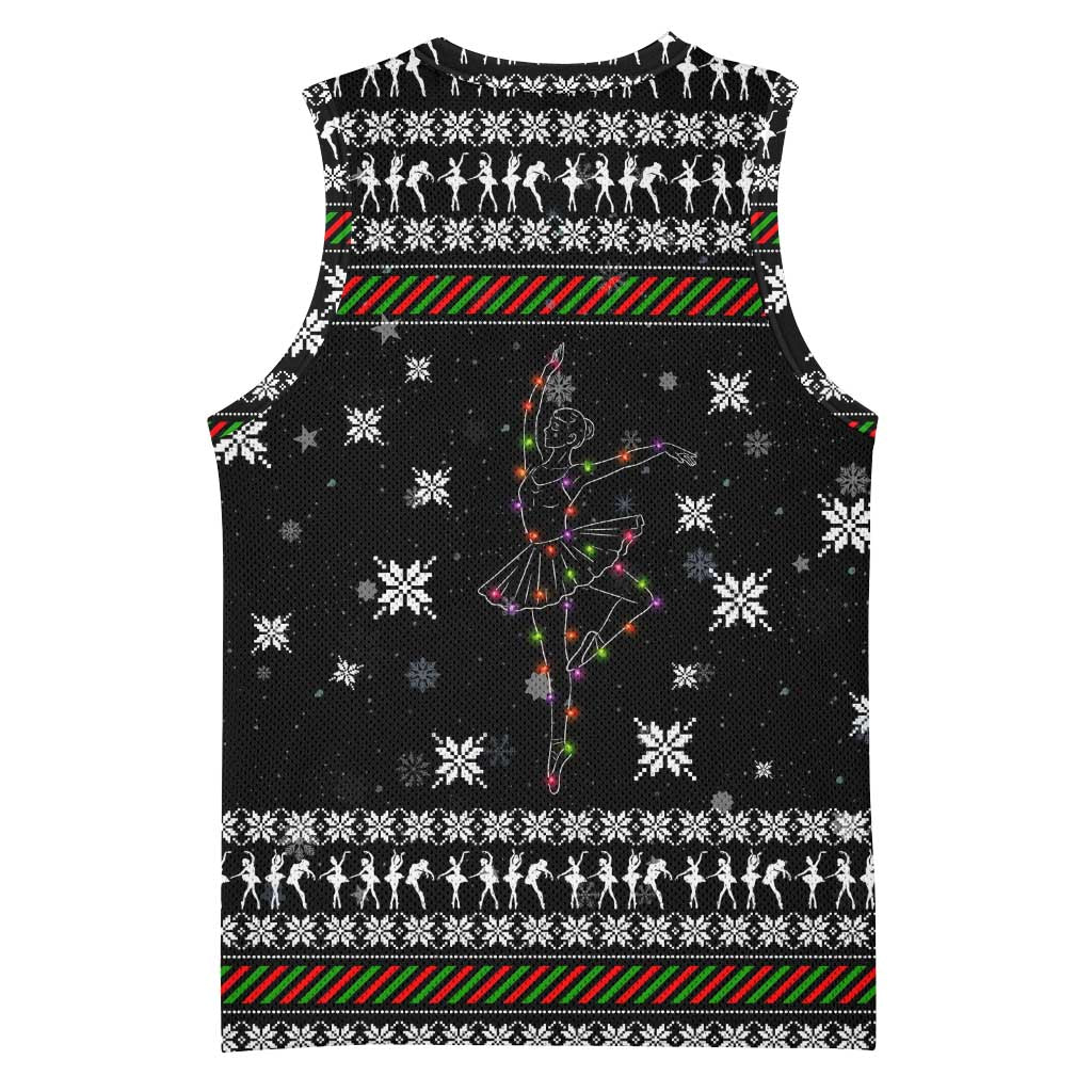 Ballet Pointe Christmas Design Basketball Jersey Xmas Holiday Patterns - Wonder Print Shop