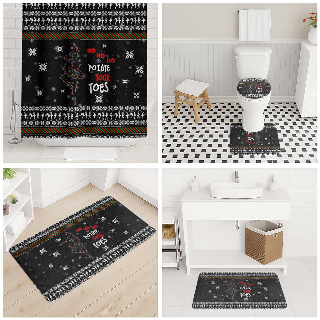 Ballet Pointe Christmas Design Bathroom Set Xmas Holiday Patterns - Wonder Print Shop