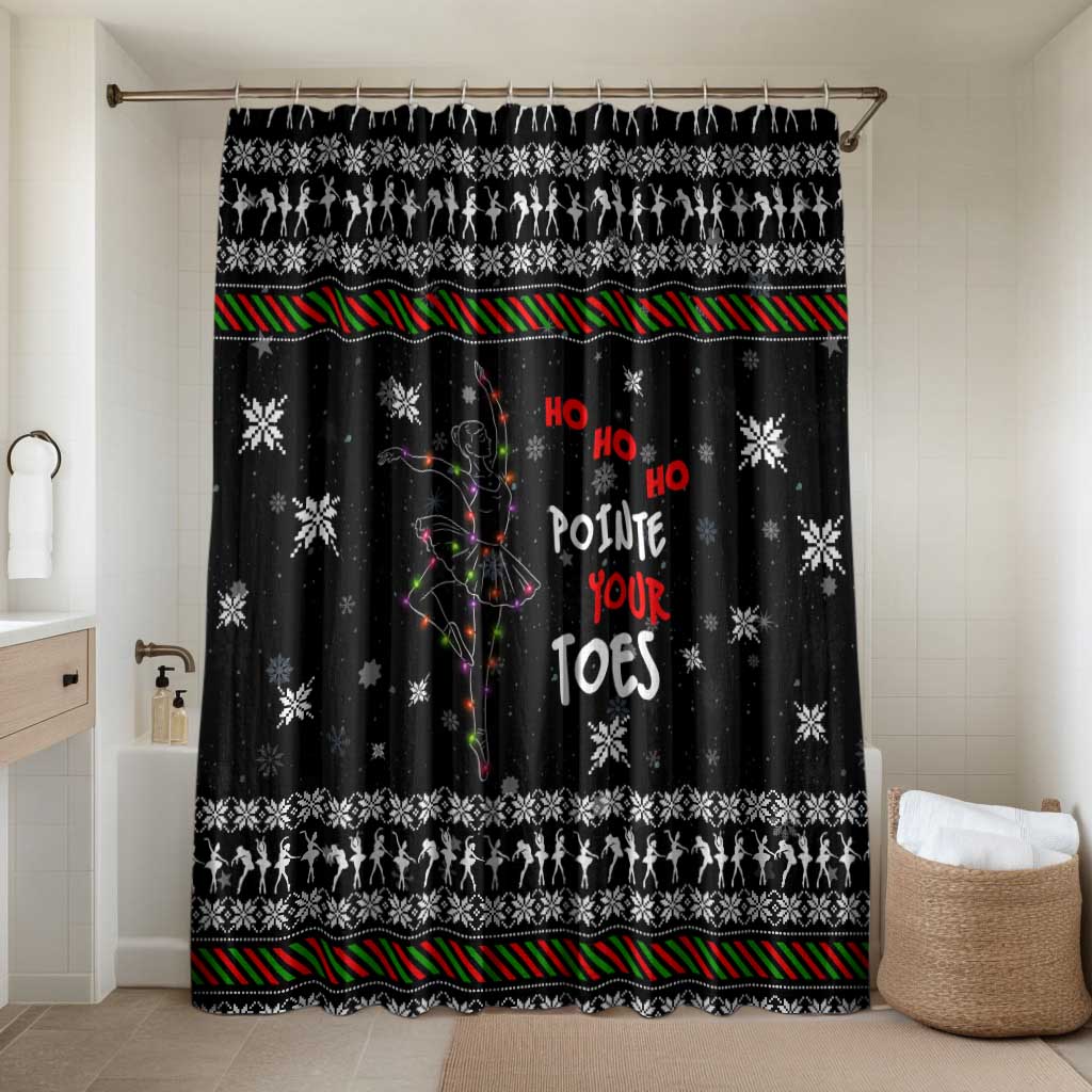 Ballet Pointe Christmas Design Bathroom Set Xmas Holiday Patterns - Wonder Print Shop