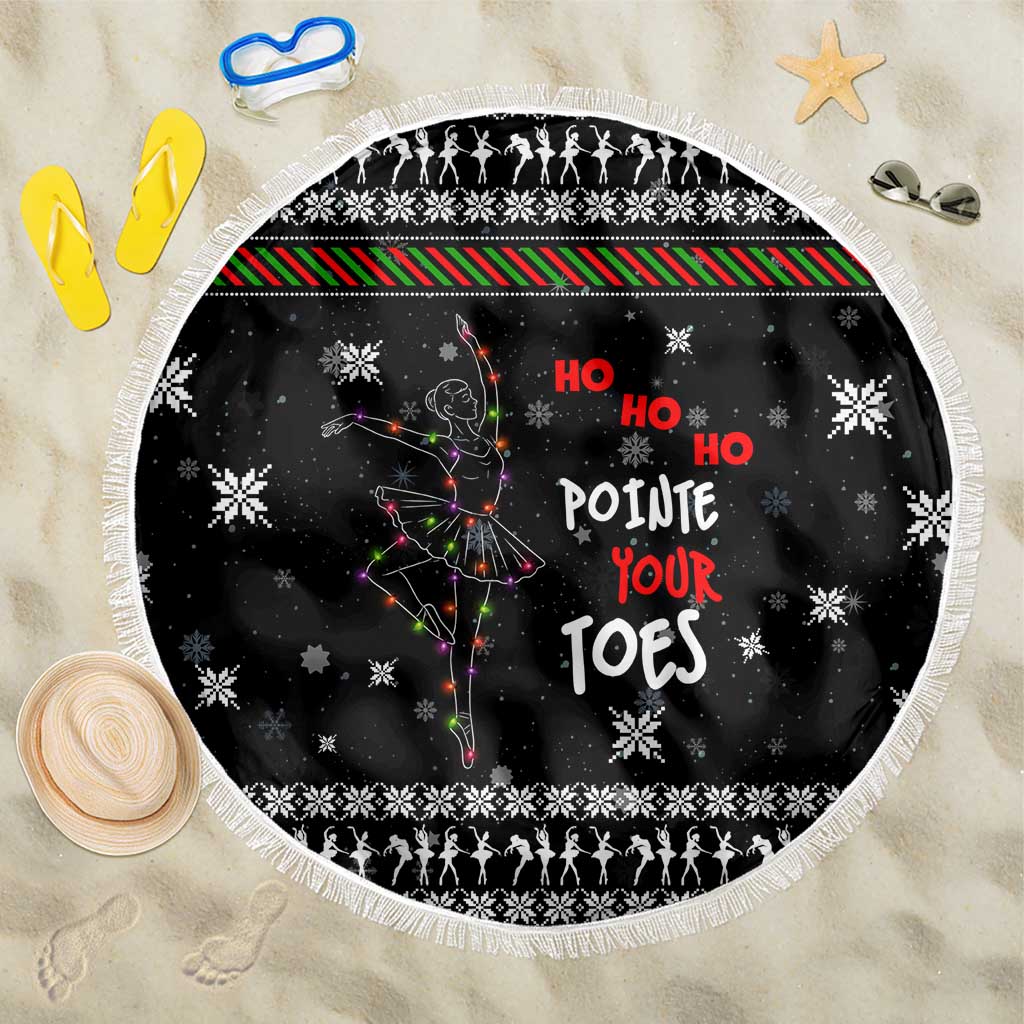 Ballet Pointe Christmas Design Beach Blanket Xmas Holiday Patterns - Wonder Print Shop