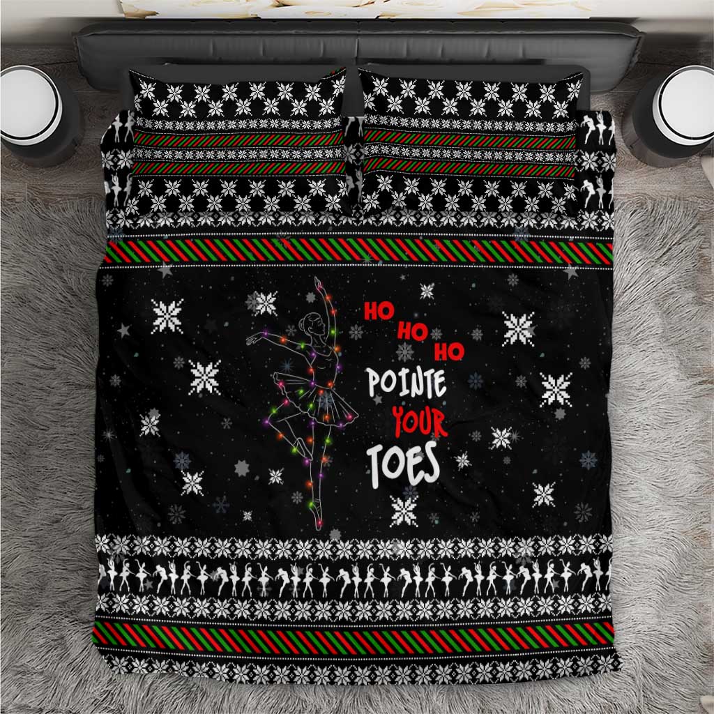 Ballet Pointe Christmas Design Bedding Set Xmas Holiday Patterns - Wonder Print Shop