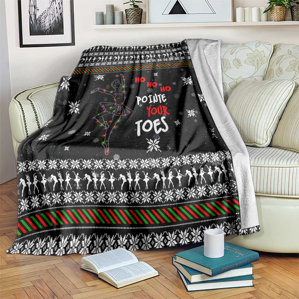 Ballet Pointe Christmas Design Blanket Xmas Holiday Patterns - Wonder Print Shop