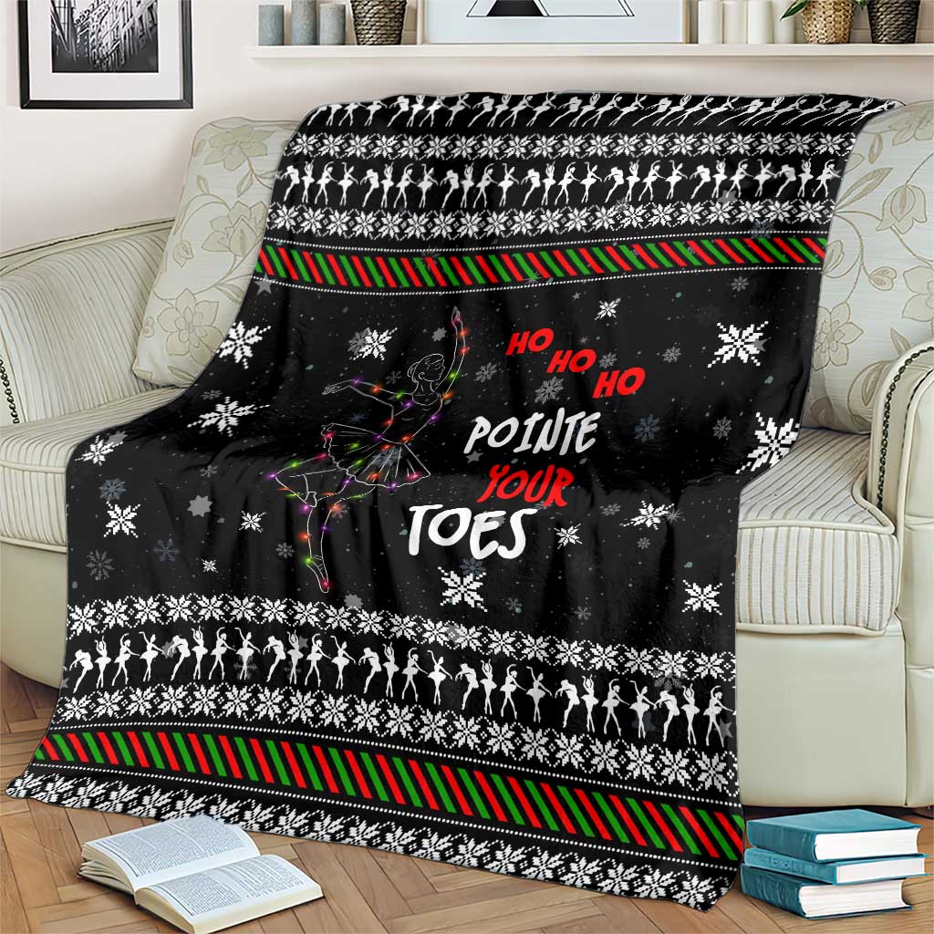 Ballet Pointe Christmas Design Blanket Xmas Holiday Patterns - Wonder Print Shop