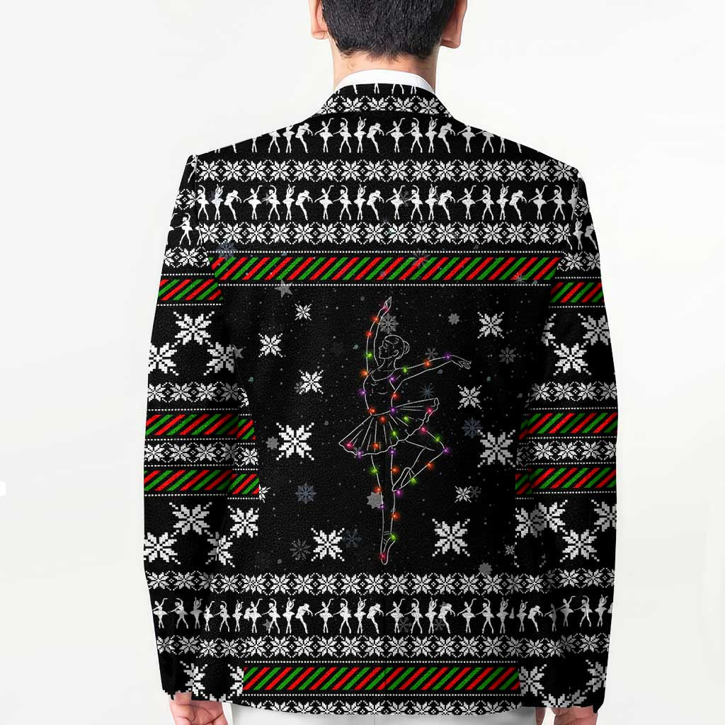 Ballet Pointe Christmas Design Blazer Xmas Holiday Patterns - Wonder Print Shop