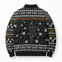 Ballet Pointe Christmas Design Bomber Puffer Jacket Xmas Holiday Patterns - Wonder Print Shop