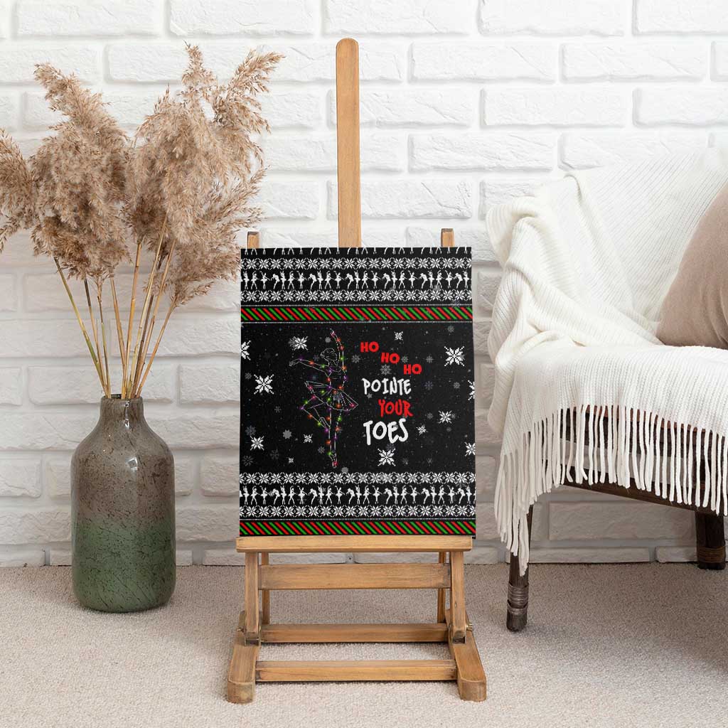 Ballet Pointe Christmas Design Canvas Wall Art Xmas Holiday Patterns - Wonder Print Shop