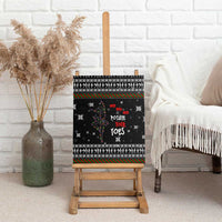 Ballet Pointe Christmas Design Canvas Wall Art Xmas Holiday Patterns - Wonder Print Shop
