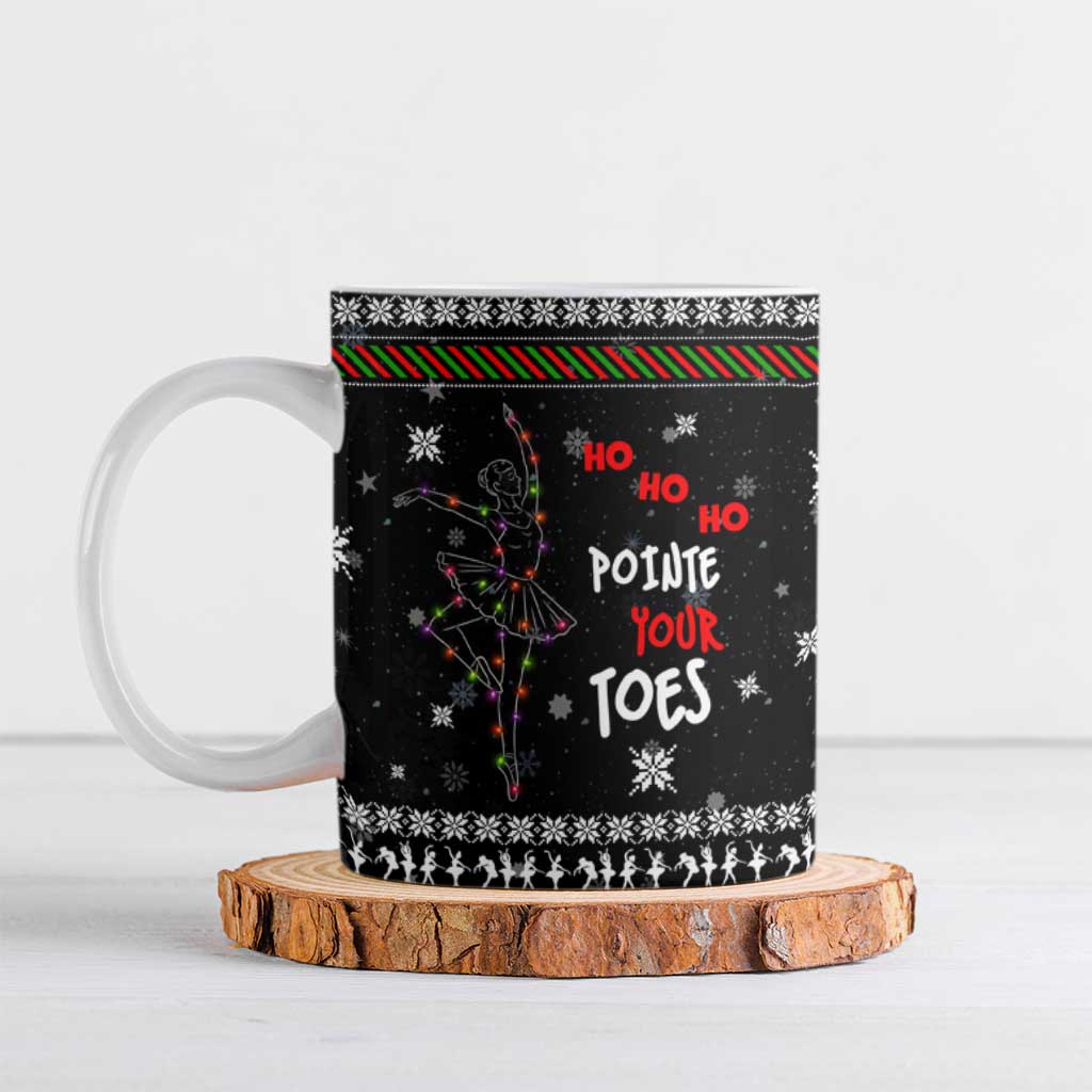 Ballet Pointe Christmas Design Ceramic Mug Xmas Holiday Patterns - Wonder Print Shop