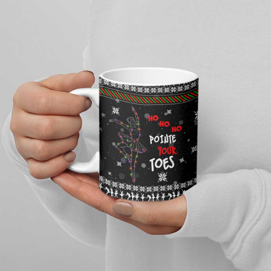 Ballet Pointe Christmas Design Ceramic Mug Xmas Holiday Patterns - Wonder Print Shop