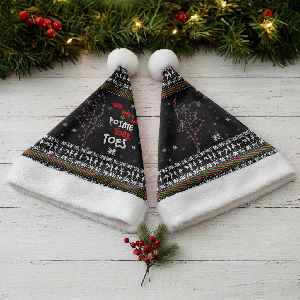Ballet Pointe Christmas Design Christmas Santa Hat Xmas Holiday Patterns - Wonder Print Shop