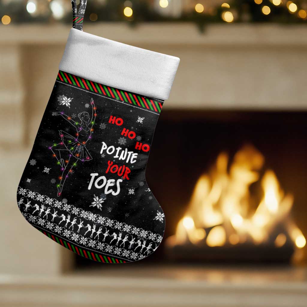 Ballet Pointe Christmas Design Christmas Stocking Xmas Holiday Patterns - Wonder Print Shop