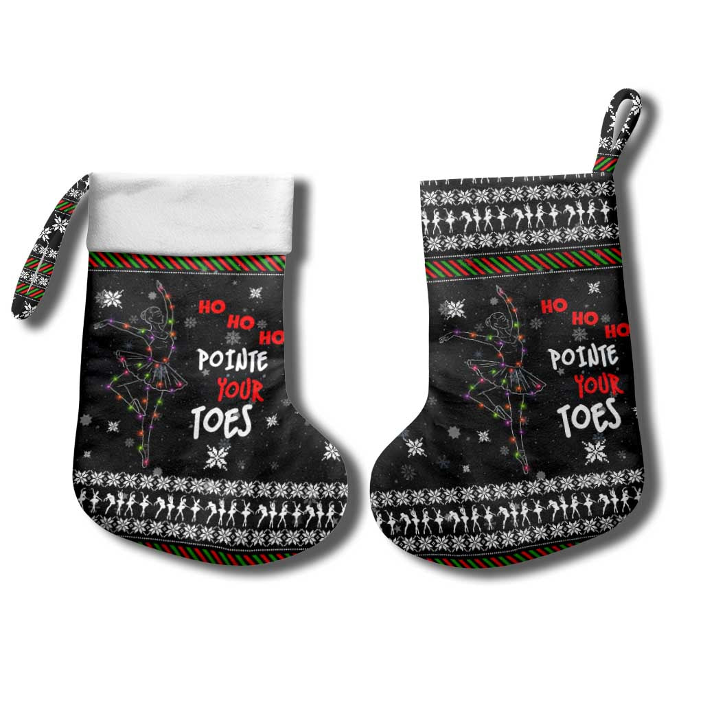 Ballet Pointe Christmas Design Christmas Stocking Xmas Holiday Patterns - Wonder Print Shop