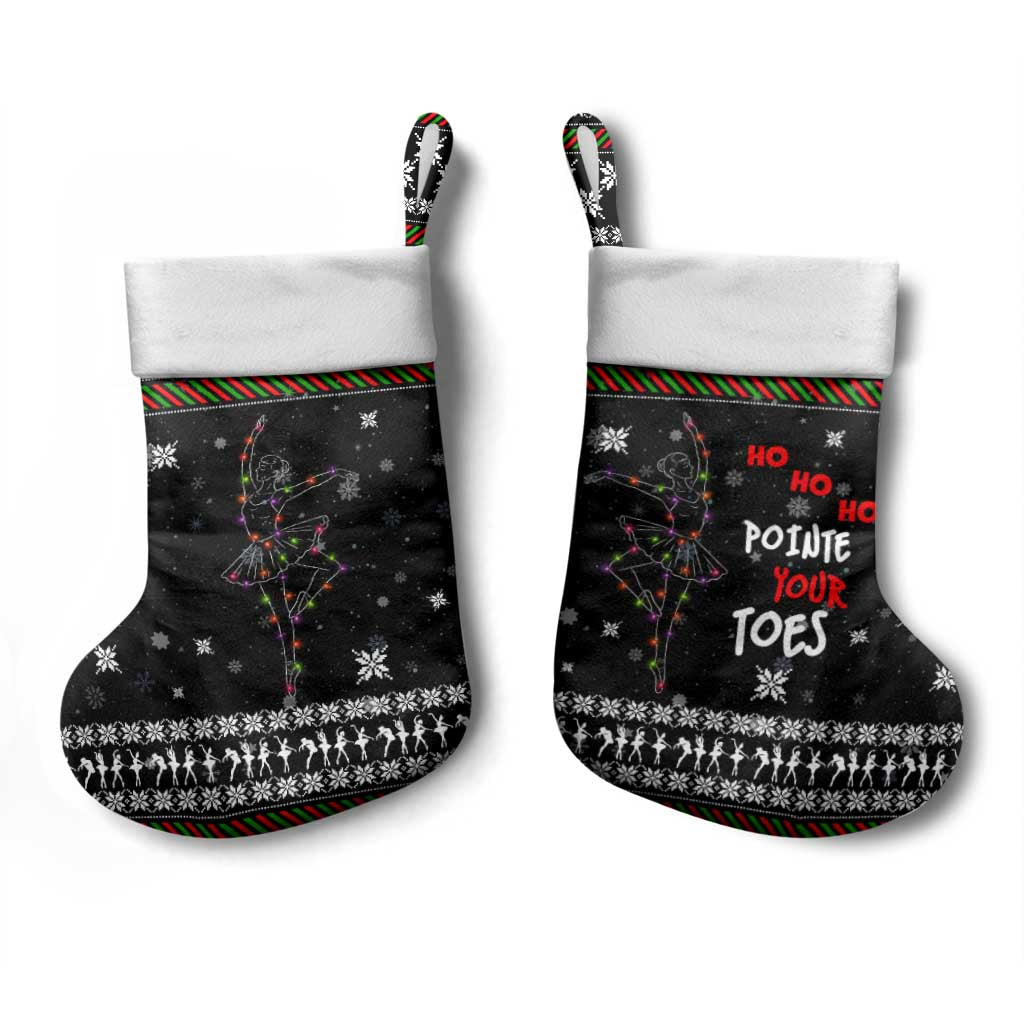 Ballet Pointe Christmas Design Christmas Stocking Xmas Holiday Patterns - Wonder Print Shop