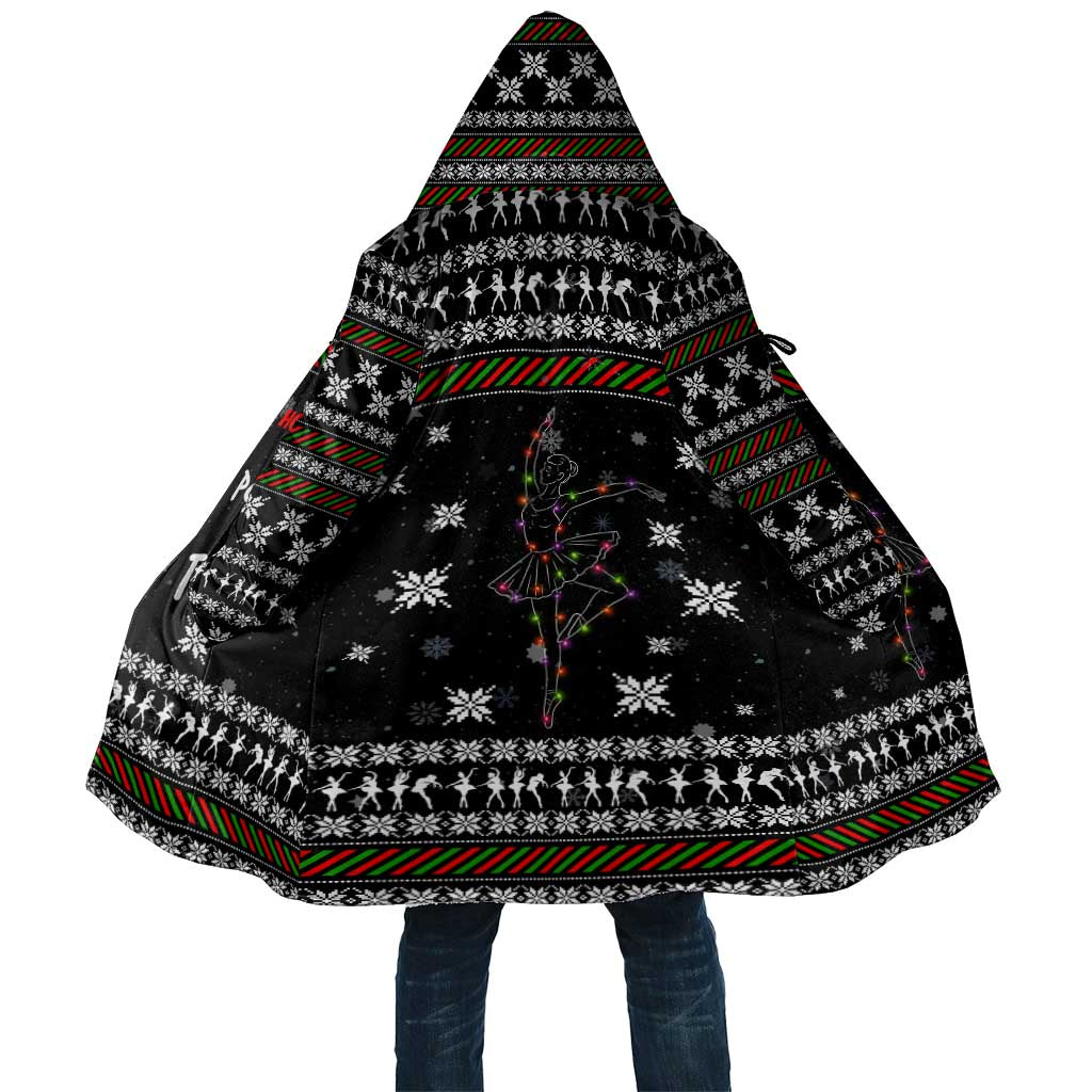 Ballet Pointe Christmas Design Cloak Xmas Holiday Patterns - Wonder Print Shop