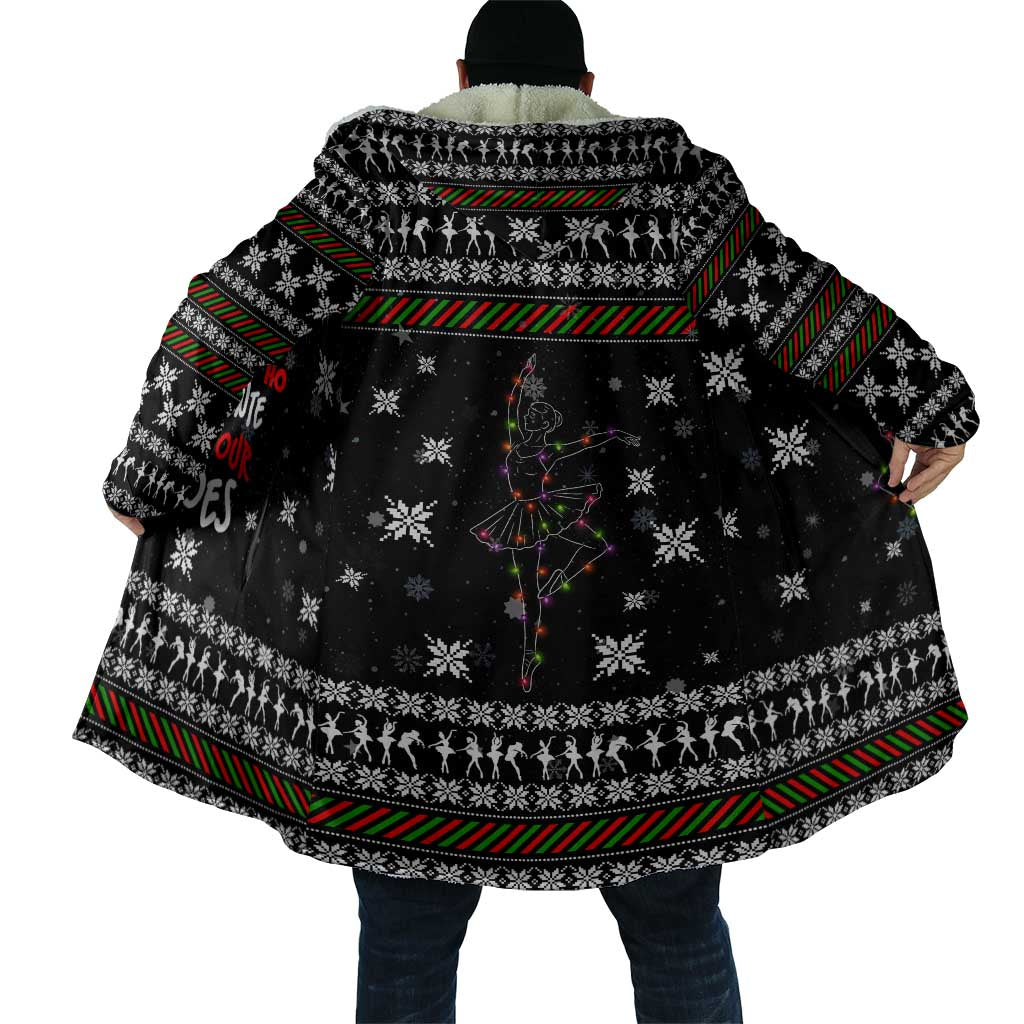 Ballet Pointe Christmas Design Cloak Xmas Holiday Patterns - Wonder Print Shop