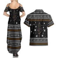Ballet Pointe Christmas Design Couples Matching Summer Maxi Dress and Hawaiian Shirt Xmas Holiday Patterns - Wonder Print Shop