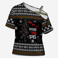 Ballet Pointe Christmas Design Cross Shoulder Shirt Xmas Holiday Patterns - Wonder Print Shop