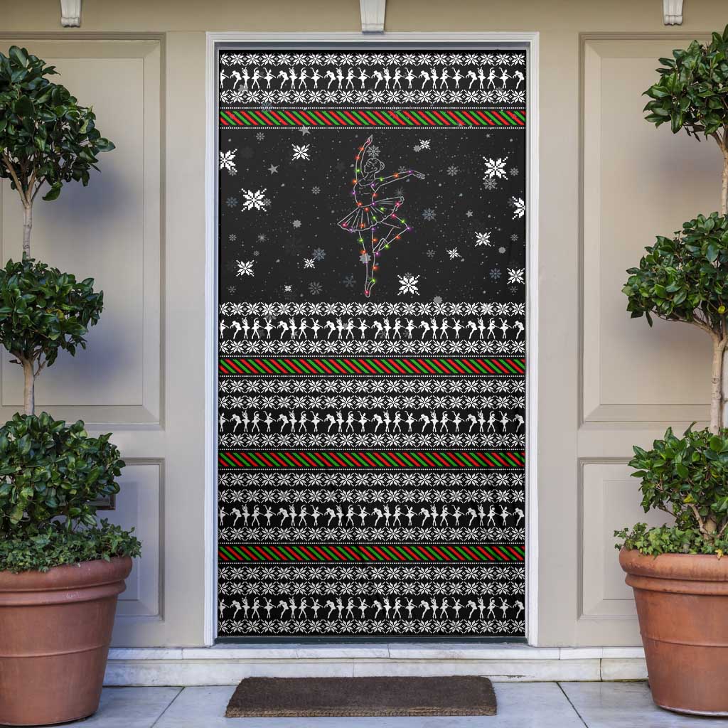 Ballet Pointe Christmas Design Door Cover Xmas Holiday Patterns - Wonder Print Shop