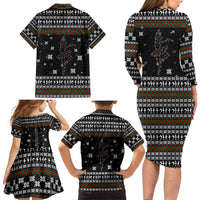Ballet Pointe Christmas Design Family Matching Long Sleeve Bodycon Dress and Hawaiian Shirt Xmas Holiday Patterns - Wonder Print Shop