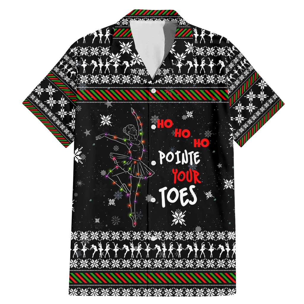 Ballet Pointe Christmas Design Family Matching Mermaid Dress and Hawaiian Shirt Xmas Holiday Patterns - Wonder Print Shop
